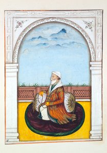 Rajah Dina Nath-Bahadur, aus Das Königreich Punjab, seine Herrscher und Häuptlinge, Band I, ein Band mit 27 Aquarellstudien eines unbekannten indischen Künstlers, ca. 1840