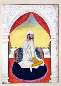 Rajah Sahib Dyal, aus Das Königreich Punjab, seine Herrscher und Häuptlinge, Band I, ein Band mit 27 Aquarellstudien eines unbekannten indischen Künstlers, ca. 1840