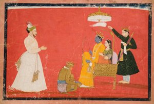 Rama und Sita auf dem Thron, ca. 1750
