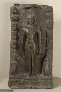 Relief, das Vrishabha, den ersten Tirthankara, darstellt von Indian School