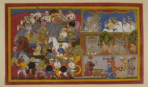 Ravana trauert, zügelt seine Wut gegen Sita und bereitet sich auf die Schlacht vor
