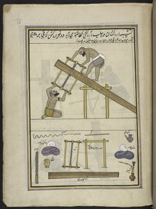 Säger, 86 Zeichnungen in einem Band, der Berufe und Tätigkeiten in Kaschmir darstellt, Handwerker bei der Arbeit mit ihren Werkzeugen und Geräten, von einem Kaschmir-Künstler, wahrscheinlich in Srinagar, um 1850-60 von Indian School