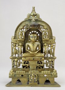 Sitzende Darstellung des Jain-Tirthankara Kuntanatha, Vasantagarh, Süd-Rajasthan, 1476 von Indian School