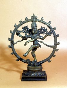 Shiva tanzt im Feuerkreis und zertritt den Geist des Bösen. 18. Jahrhundert. Mailand