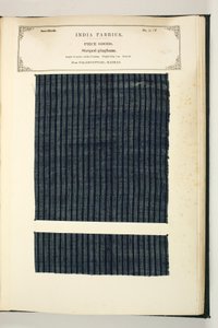 Gestreiftes Gingham, Palamcottah, Madras, Stückwaren, aus der Sammlung der Textilhersteller Indiens, von John Forbes Watson, veröffentlicht 1866 von Indian School