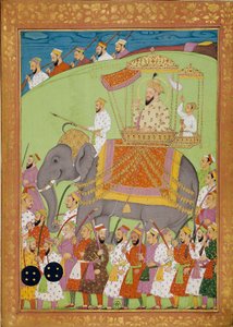 Sultan Babes auf einem Elefanten von Indian School