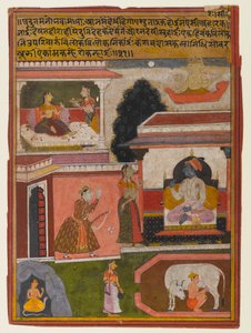 Die Heldin, deren Wünsche offensichtlich sind, Seite aus einer Rasikapriya-Serie, ca. 1660-1690