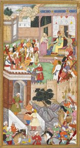 Der junge Akbar wird Humayun (Mogulkaiser von Indien) in Kabul vorgestellt