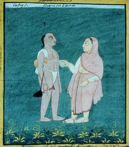 Zwei Digambara Jains, religiöse Bettler, Udaipur, ca. 1810-20