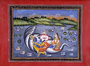 Vishnu und Lakshmi, Illustration aus 
