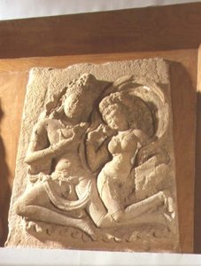 Visvarupa Vishnu in kosmischer Pracht, Shamlaji, Gujarat (Stein) von Indian School