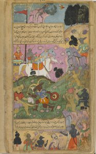 Vibhisana fordert die Affen auf, ihren Sieg über die Raksasas zu vollenden, indem sie Indrajita und seine Truppen töten von Indian School