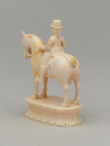 Weißer Springer, Schachfigur, Indien, ca. 1820