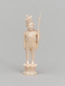 Weißer Bauer, Schachfigur, Indien, ca. 1820 von Indian School