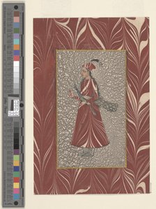 Frau, die einen Pfau hält, Bijapur, ca. 1660 von Indian School
