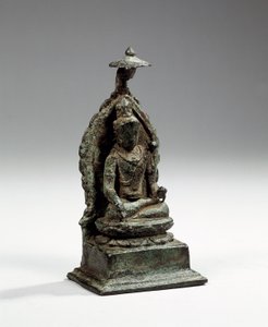 Zentraljavanische Figur von Padmapani, spätes 9. Jahrhundert von Indonesian