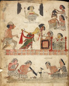 Menschen spielen Musik, tanzen und rauchen, Illustration aus 