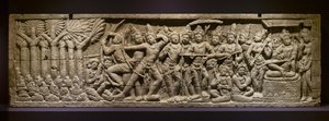 Der Bogenschießtest. Indonesien, Java, Boroduru. Ende des 19. Jahrhunderts von Indonesian School