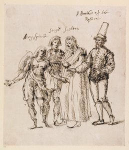 Johphiel, Merefool, Skelton und Scogan, um 1625 von Inigo Jones