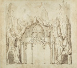 Palast in einer Höhle, ca. 1611 von Inigo Jones