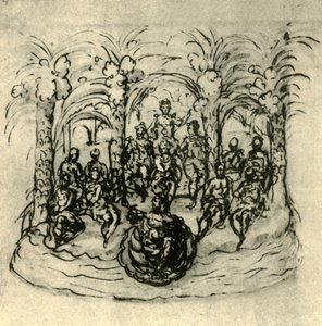 Der maritime Wagen mit der Königin und Masken von Inigo Jones