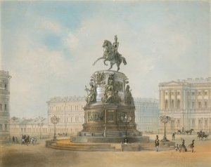 Das Reiterdenkmal von Nikolaus I. von Russland auf dem Isaaksplatz in Sankt Petersburg