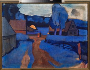 Blauer Landschaft von Iosiph Solomonovich Shkolnik