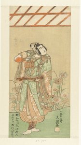 Schauspieler Ichikawa Yaozo II in der Rolle von Soga no Goro mit Fuchsfalle von Ippitsusai Bunchō