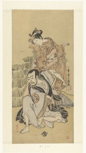 Schauspieler Nakamura Utaemon I und Arashi Hinaji im Stück Kiyomizu Seigen von Ippitsusai Bunchō