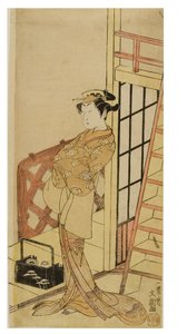 Kabuki-Schauspieler in Charakter als Frau (onnagata)
