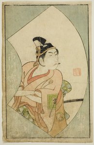 Der Schauspieler Ichikawa Raizo II, aus "Ein Bilderbuch der Bühnenfächer (Ehon butai ogi)"