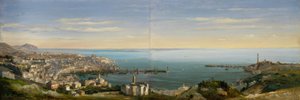 Ansicht von Genua mit Hafen von Ippolito Caffi