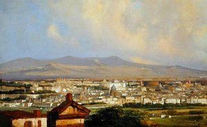 Blick auf Rom von Montemario von Ippolito Caffi