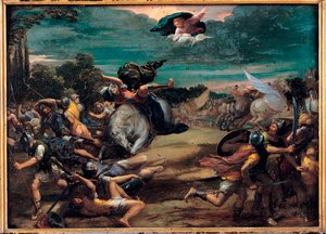 Die Bekehrung auf dem Weg nach Damaskus (Heiliger Paulus) (1590-1595) von Ippolito Scarcella