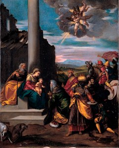 Die Anbetung der Könige von Ippolito Scarcella