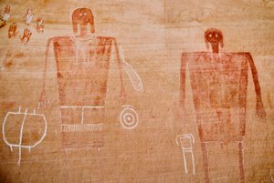 Felskunst der Anasazi und anderer pueblo-bewohnender Frühbewohner der Four Corners von Ira Block