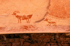 Felskunst der Anasazi und anderer pueblo-bewohnender früher Bewohner der Four Co... von Ira Block