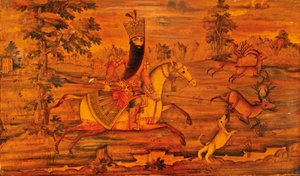 Detail eines Qajar-Kästchens