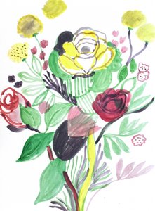 Lebendiger Blumenstrauß