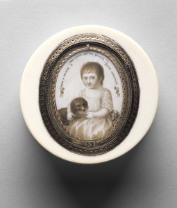 Schachtel mit Porträt eines Jungen, ca. 1790
