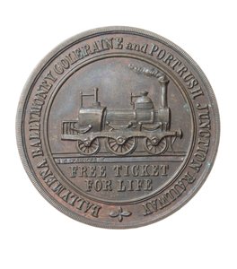 Direktorenpass für die Ballymena, Ballymoney, Coleraine und Portrush Junction Railway, Irland von Irish School