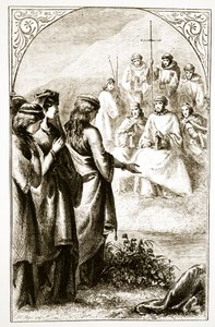 Die Vision der Synode der Kleriker, aus The Trias Thaumaturga, oder Drei Wunder wirkende Heilige von Irland, von Mary Cusack (1829-99) veröffentlicht ca. 1890er Jahre
