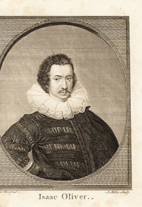 Porträt von Isaac Oliver oder Isaac Olivier, französisch-englischer Miniaturporträtmaler, ca. 1565-1617