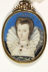 Eine Dame, traditionell als Elizabeth Bruges, Lady Kennedy identifiziert von Isaac (attr. to) Oliver
