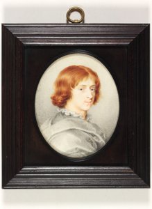 Ein junger Gentleman, traditionell identifiziert als Isaac Oliver der Jüngere, der Sohn des Malers (Aquarell auf Pergament) von Isaac (attr. to) Oliver