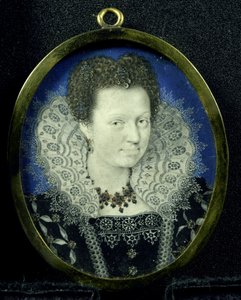 Porträt einer Frau, ca. 1600-17 von Isaac (attr. to) Oliver