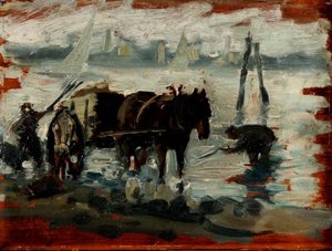 Sammeln von Kelp von Isaac (circle of) Israels