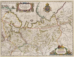 Karte von Russland Aus: Partes Septentrionalis et Orientalis, 1630er Jahre