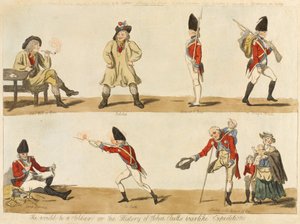 Er wollte Soldat werden? oder die Geschichte von John Bulls kriegerischer Expedition, 1793 von Isaac Cruikshank