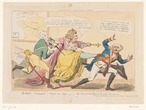 Karikatur auf Katharina II., 1792